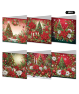 6pcs Christmas Themed Diamond Greeting Card COMPLETED & SEALED - $24.74
