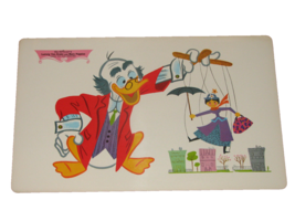 Vintage Walt Disney Placemat Ludwig Von Drake &amp; Mary Poppins 1960&#39;s - £7.80 GBP