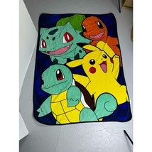 Pokemon Nintendo Pikachu Charmander THrow Blanket 44&quot; x 60&quot; Fleece - €8,51 EUR