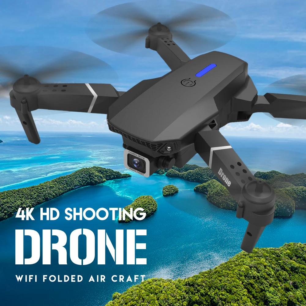 Play New 2022 E88Pro RC Drone 4K Professinal With 1080P Wide Angle HD Camera Fol - £70.12 GBP