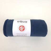 Manduka eQua Yoga Hand Towel Midnight Blue Microfiber 26.5x16&quot; Sweat Act... - $507.89 MXN