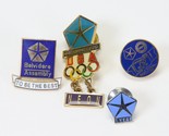 Chrysler Pins Lot of 4 Belvidere Assembly 1 Year Olympic Neon 30th Year - $12.73
