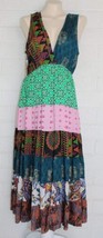 NWT Sacred Threads L XL Boho Goddess Patchwork Full Sweep Hem Dress - £30.72 GBP