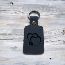 Personalized Custom Leather Keychain for Boyfriend or Men Engraved Logo Keychain - £19.77 GBP