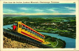 View from Incline Railway Lookout Mountain Chattanooga TN UNP Linen Postcard E5 - £9.33 GBP