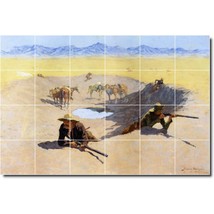 Frederic Remington Western Painting Ceramic Tile Mural BTZ07327