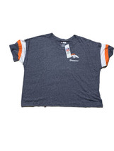 Denver Broncos NFL Team Appare Women Short Sleeve Gray Shirt Size 2xl - £10.02 GBP