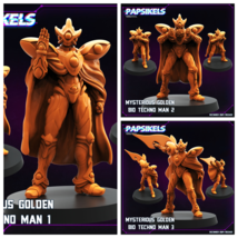 3D Printed Papsikels Mysterious Golden Bio Techno Man Dec. 2024 Cyberpunk 28mm - $8.33 - $20.96
