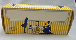 Vintage empty advertising box ice cream Colonial silhouette yellow blue - $16.00