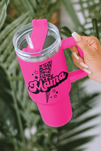Rose Mama Leopard Lightning Print Portable Cup with Handle 40oz - $540.47 MXN