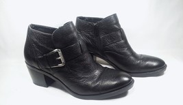 Naturalizer Women Ankle Boot Black Size 7 Wide Leather Biker Western N5 Comfort - £31.86 GBP