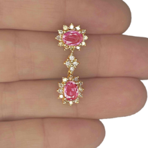 SALE! Madagascar UNHEATED Pink Sapphire Diamond 14K Pendant mAKE oFFer! - $2,258.22