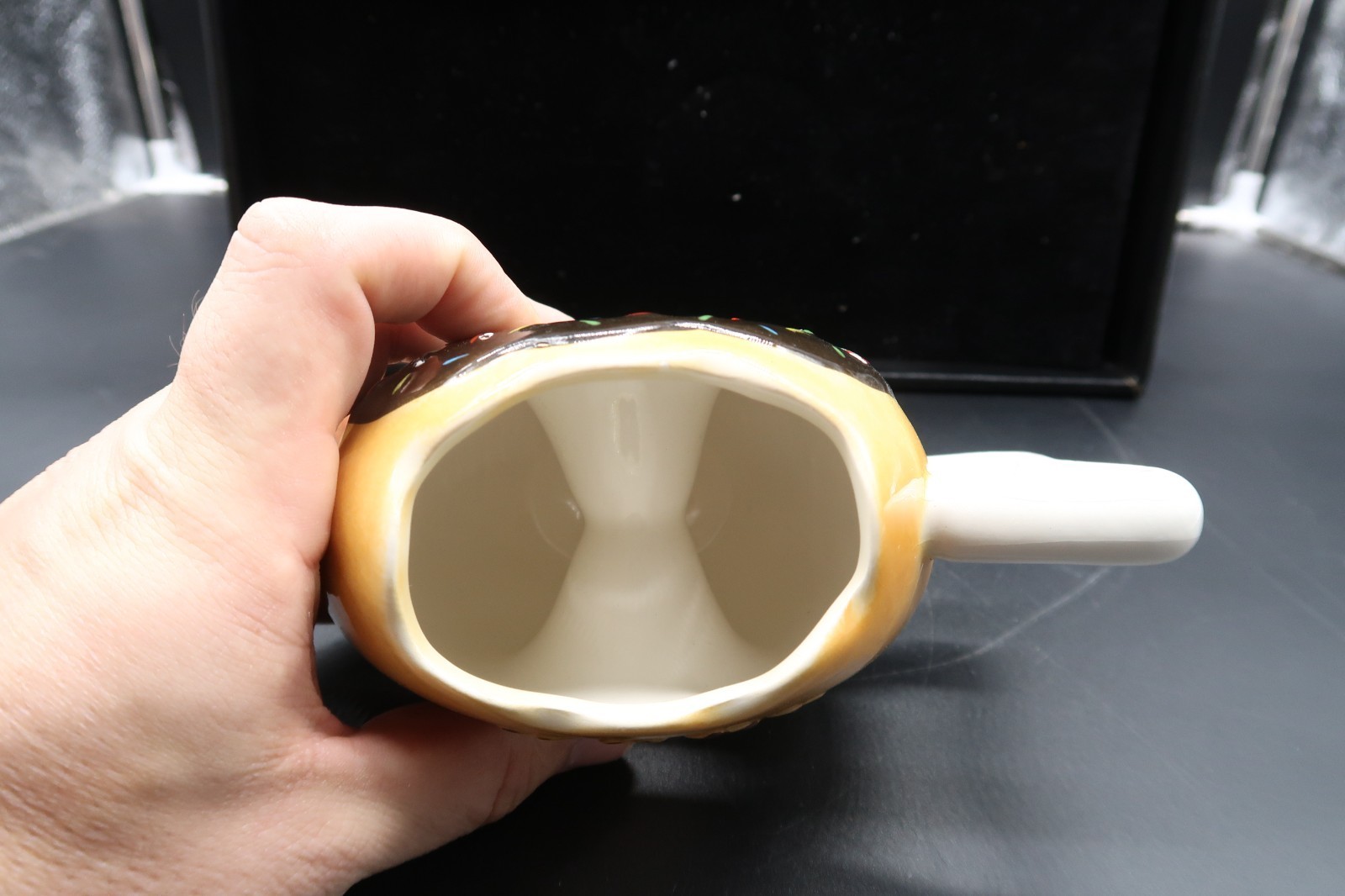 Donut Shaped Coffee Mug Cup MMMMM... Donuts Frosted Sprinkles Big Mouth Inc. Item image 5