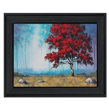 &quot;RED TREE&quot; BY TIM GAGNON FRAMED PRINT, BLACK FRAME Gagnon Inspired - £37.47 GBP