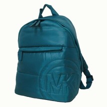 R Michael Kors Rae Medium Quilted Nylon Dark Turquoise Backpack 35F1U5RB2C FS - £100.90 GBP