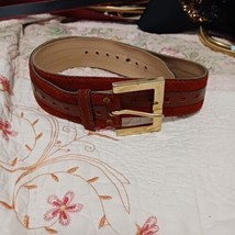 Ann Klein Seude and Leather Belt 35&quot; - $10.40