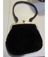 Antique Velvet Evening  Purse gold ball Clasp Closure with note inside - £56.82 GBP