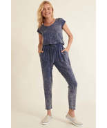 Mineral Washed Finish Knit Blue Jumpsuit - £39.26 GBP