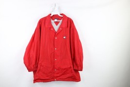 Vtg 90s Tommy Hilfiger Mens XL Distressed Spell Out Lined Coaches Coach Jacket - £46.53 GBP