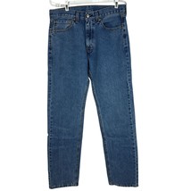 Levis 505 Mens Straight Leg Jeans W32 L34 Blue Denim Made In Mexico - $23.14