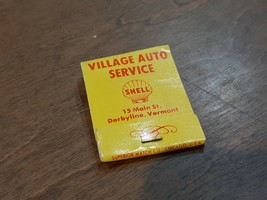 Matchbook Cover - Shell Oil Gas - Village Auto Derby Line Derbyline Verm... - $56.91 MXN