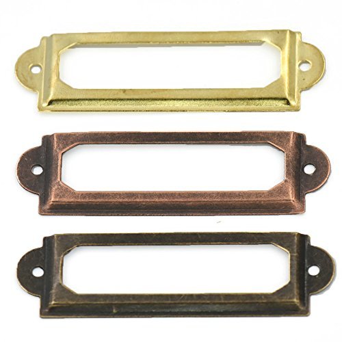 Bluemoona 10 Pcs - Drawer Door Library Label Tag Pull Home Cabinet Frame Handle