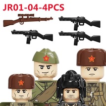 Military Soldiers Weapons Building Blocks British Soviet Union French Ar... - £17.95 GBP