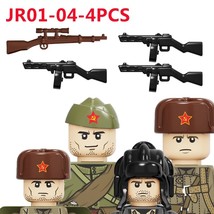 Military Soldiers Weapons Building Blocks British Soviet Union French Ar... - £18.37 GBP