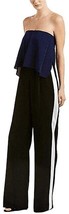 NWT Diane von Furstenberg Blue Black Amare Romper Jumpsuit Size 4 - £97.37 GBP