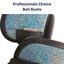 Professional's Choice No Turn Bell Boots Blue Glitter Size Large USED image 2