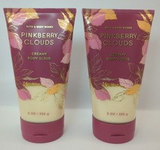 2x Bath &amp; Body Works Pinkberry Clouds Creamy Body Scrub 8 Oz Ea - £23.46 GBP