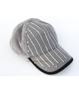 Silver Star Studded Gray Black Soft Hat Cap Adjustable rhinestone punk h... - $8.00
