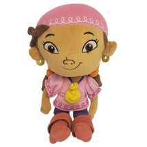 Disney Parks Izzy Pirate Plush Doll Jake Neverland Pirates Brown Skin Pink 12&quot;  - £14.10 GBP