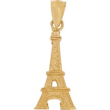 14K Yellow Gold Eiffel Tower Charm Paris Jewelry 21mm - £85.97 GBP