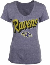 5th &amp; Ocean by New Era Women&#39;s Baltimore Ravens Tri-Natural T-Shirt, Medium - £21.94 GBP