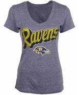 5th &amp; Ocean by New Era Women&#39;s Baltimore Ravens Tri-Natural T-Shirt, Medium - £22.01 GBP