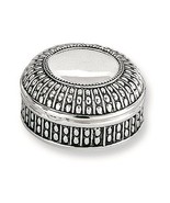 Antiqued Silver-Plated Small Round Dot Jewelry Box - £13.09 GBP