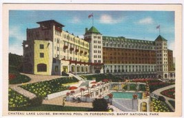 Alberta Postcard Banff Chateau Lake Louise Swimming Pool Banff National Park - $2.08