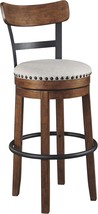 Signature Design By Ashley Valebeck 30&quot; Farmhouse Pub Height Barstool, Brown - £133.25 GBP