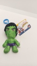 5&quot; Marvel Spidey Amazing Friends Hulk Plush Bag Clip Stuffed Animal Doll - £8.78 GBP