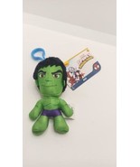 5&quot; Marvel Spidey Amazing Friends Hulk Plush Bag Clip Stuffed Animal Doll - £8.64 GBP