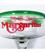 3 Margaritas Cactus Mexican Hand-Blown 12 oz. Margarita Glass - £14.15 GBP
