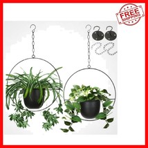 Durable 2 Pack Metal Hanging Planters with Detachable Pots - Waterproof - $947.70 MXN