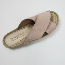 Clara Duran Espadrille Suede Leather Slide Sandals Pink Shoes Sz EUR 37 ... - $34.19