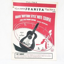 Juanita Guitar Sheet Music Oahu Rhythm Style Note Course 44PG 1949 - $15.83