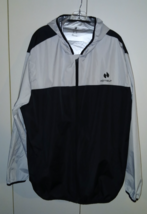 HOTSUIT MEN'S BLACK/SILVER HOODED FULL ZIP SAUNA JACKET-5XL-NWOT-NICE - $38.00