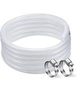 DAVCO 3/4&quot; ID - 10 ft Heavy Duty Braided Clear Plastic Vinyl Tubing, Fle... - £26.74 GBP