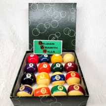 Belgian Aramith Balls Pool Billiards with Box Complete Set Phenolic Resin - £73.13 GBP