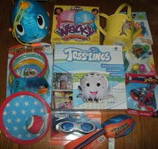 NEW Kids Summer Toy Bundle of 18 items w/ outdoor games, pool toys, sprinkler ++ - £51.85 GBP