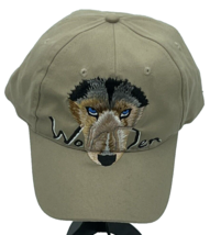 Wolf Den Baseball Cap Beige Golfing Casual Adjustable One Size Dad Hat - £11.45 GBP